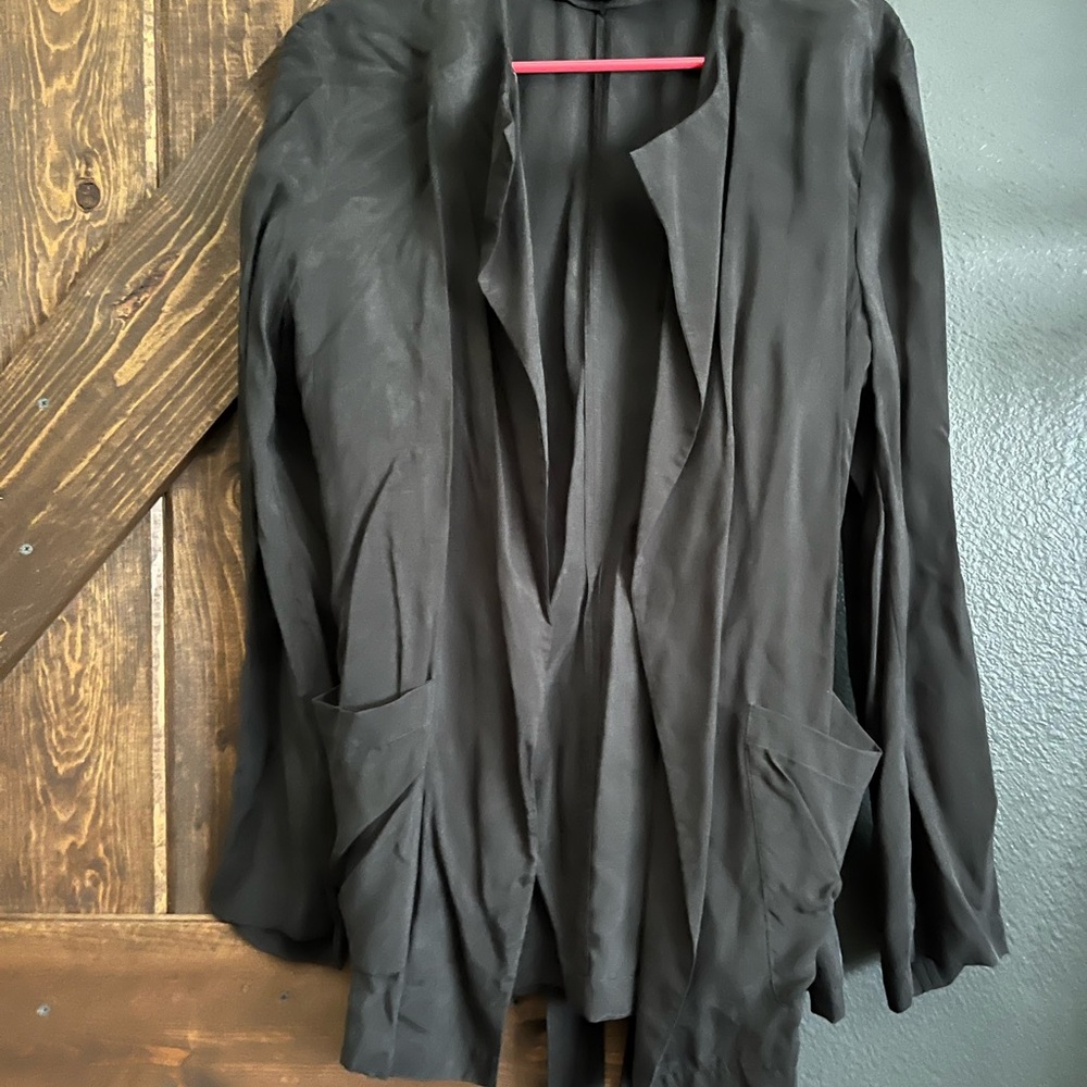 St. John Black Women's Blazer with Tie Waist - Picture 3 of 5